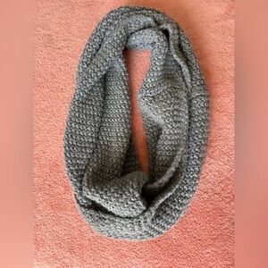 Cozy Gray Knit Infinity Scarf